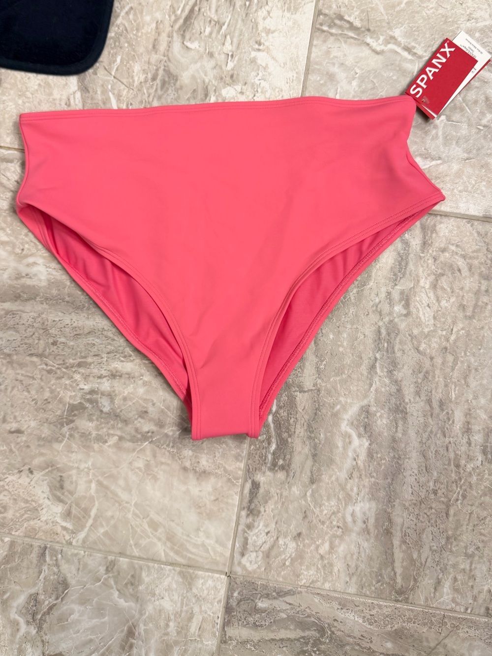 SPANX High-Waist Swim Bottoms — Coral